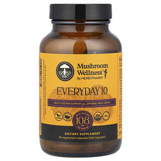 Herb Pharm, Mushroom Wellness™, Everyday 10, 90 cápsulas vegetales