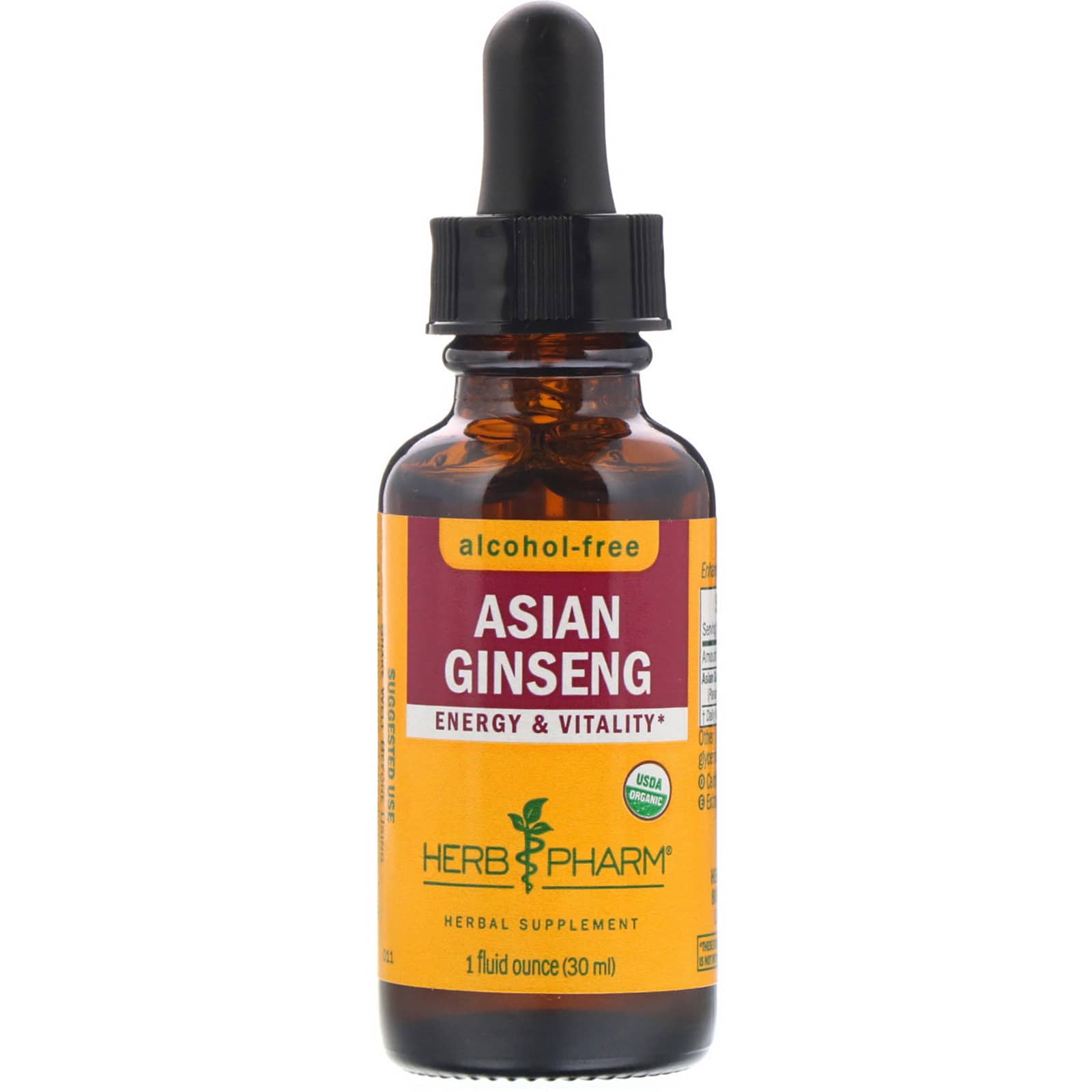 Herb Pharm, Asian Ginseng, AlcoholFree, 1 fl oz (30 ml)