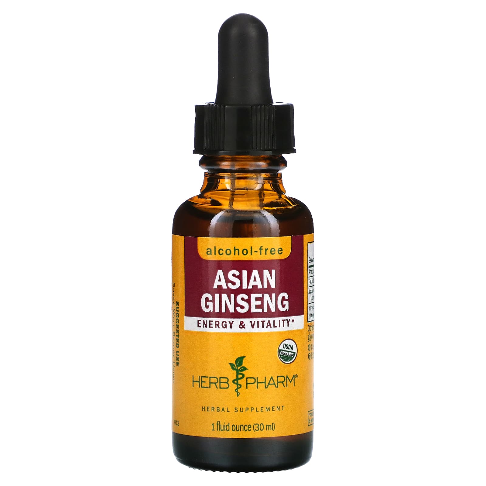 Herb Pharm, Asian Ginseng, AlcoholFree, 1 fl oz (30 ml)
