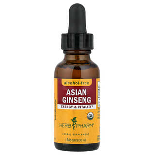Herb Pharm, Ginseng asiático, Sin alcohol, 30 ml (1 oz. Líq.)