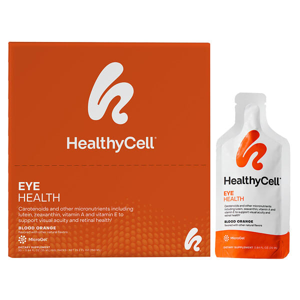 HealthyCell, 눈 건강, 블러드 오렌지, 젤 팩 30개, 개당 25ml(0.84fl oz)
