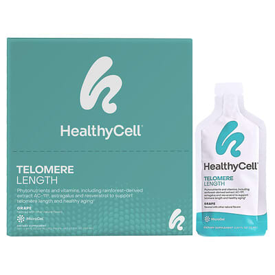 HealthyCell, Telomere Length, Grape Flavor, 30 Gel Packets, 0.84 fl oz (25 ml) Each