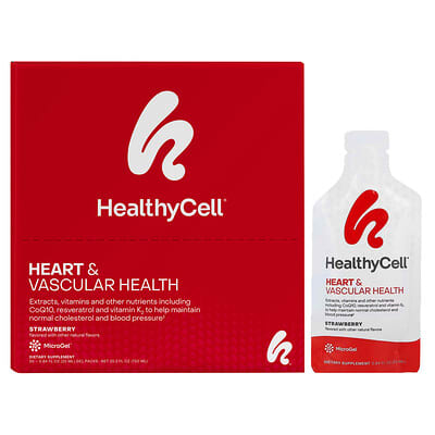HealthyCell, Heart & Vascular Health, Strawberry Flavor, 30 Gel Packets, 0.84 fl oz (25 ml) Each