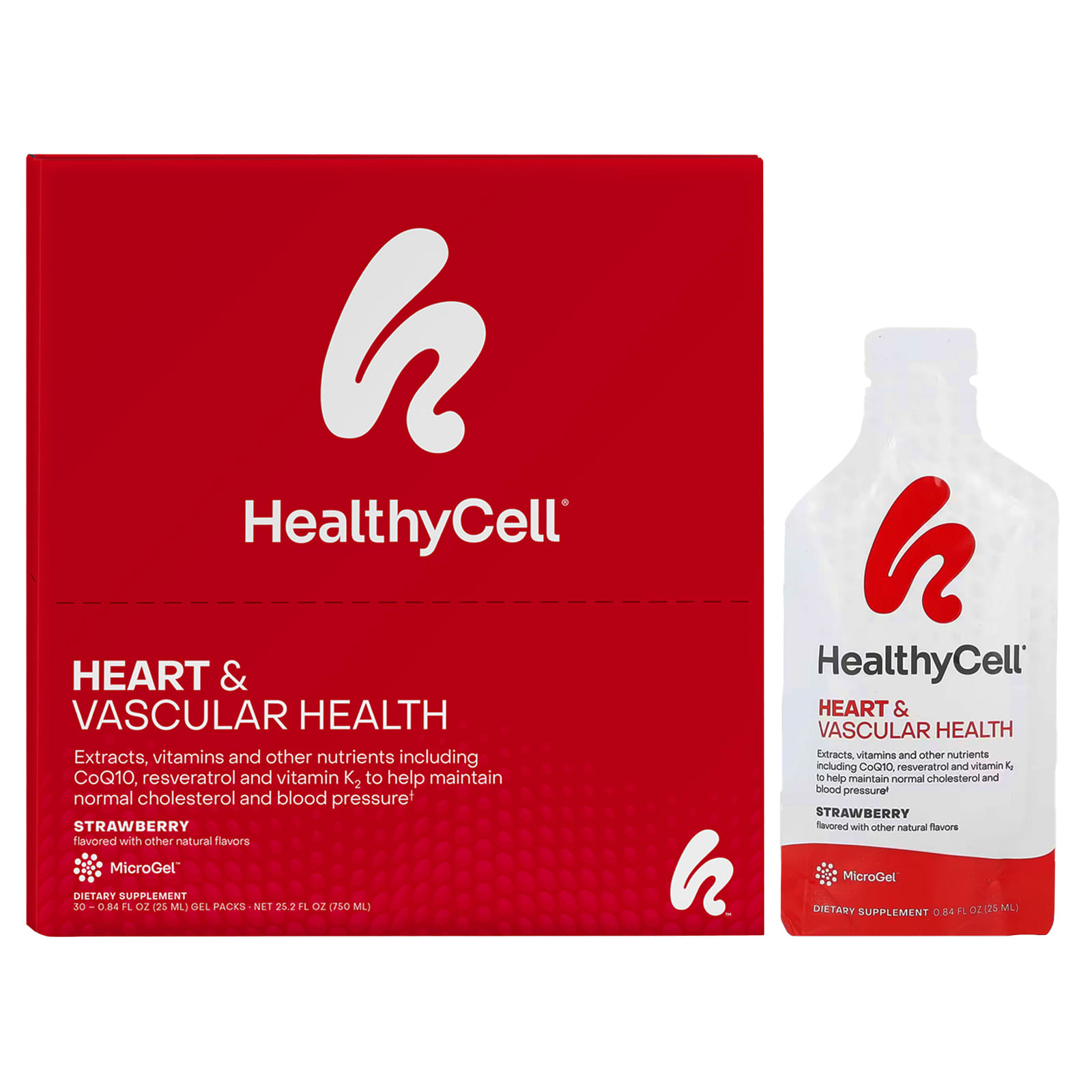 Heart & Vascular Health, Strawberry, 30 Gel Packs, 0.84 fl oz (25 ml) Each