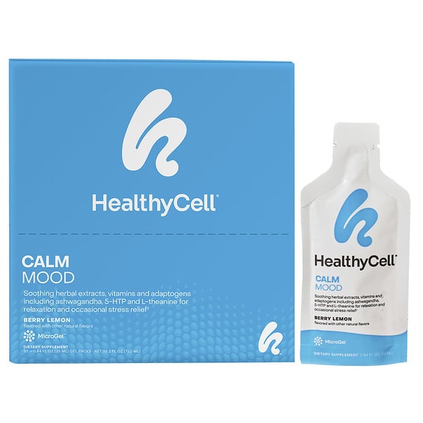 HealthyCell Calm Mood, Berry Lemon, 30 Gel Packs, 0.84 fl oz (25 ml) Each