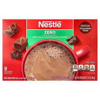 Nestle Hot Cocoa Mix, 熱巧克力粉，濃醇牛奶巧克力，8 包，每包 0.28 盎司（8 克）