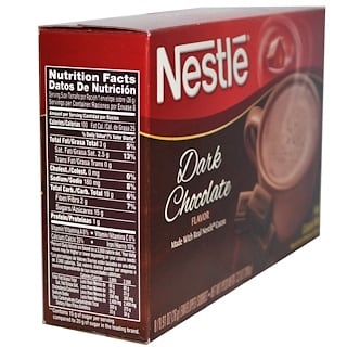 Nestle Hot Cocoa Mix, Dark Chocolate Flavor, 8 Envelopes, 0.91 oz (26 g) Each
