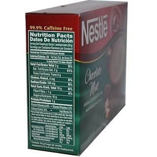 Nestle Hot Cocoa Mix, Chocolate Mint, 8 Envelopes, 0.91 oz (26 g) Each