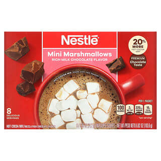 Nestle Hot Cocoa Mix, Malvaviscos pequeños, Chocolate con leche intenso`` 8 sobres