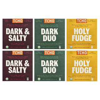 TCHO, Kotak Hadiah Coklat Gelap, 18 Bar, 0.83 oz Setiap satu