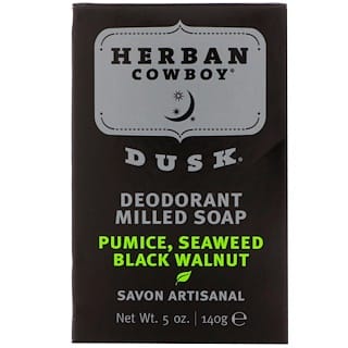 Herban Cowboy, 淨味研磨皂，黑色，5 盎司（140 克）