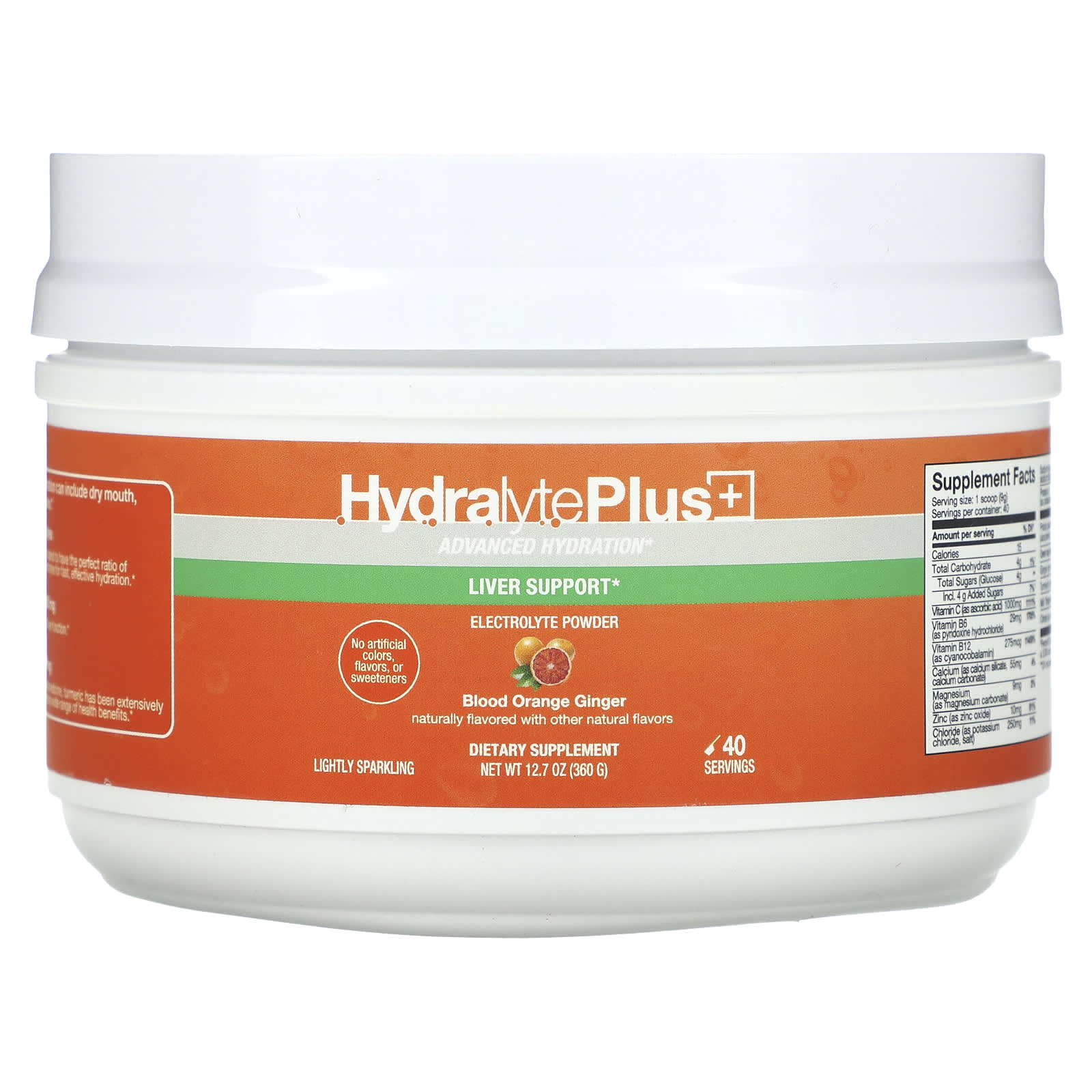 Hydralyte, Hydralyte Plus , Advanced Hydration, Blood Orange Ginger, 12 ...