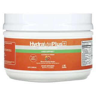 Hydralyte Plus+, Advanced Hydration, czerwona pomarańcza i imbir, 360 g