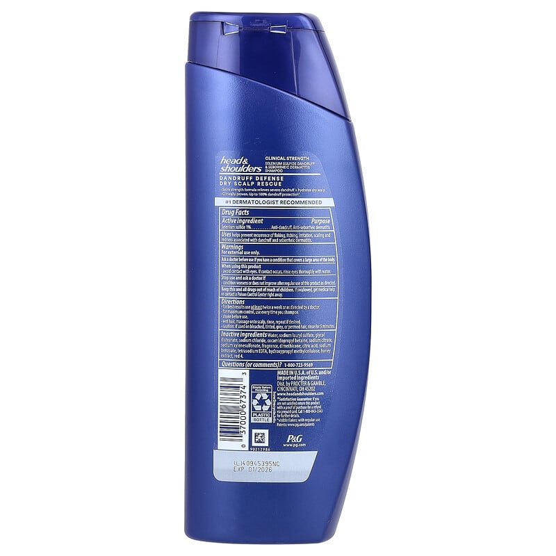 Clinical Strength Dandruff Defense Shampoo Dry Scalp Rescue 13.5 fl oz 400 ml