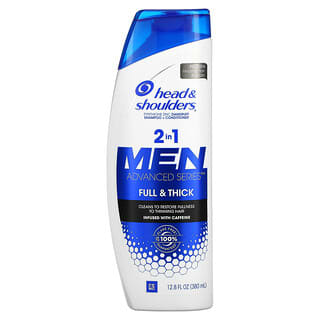 Head & Shoulders, Men Advanced Series, Shampooing + après-shampooing 2 en 1, épais et épais, 380 ml