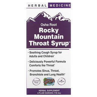 Herbs Etc., Osha Root Rocky Mountain Throat Syrup, 4 fl oz (118 ml)