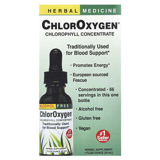 Herbs Etc., ChlorOxygen®, концентрат хлорофилла, без спирта, 30 мл (1 жидк. унция)