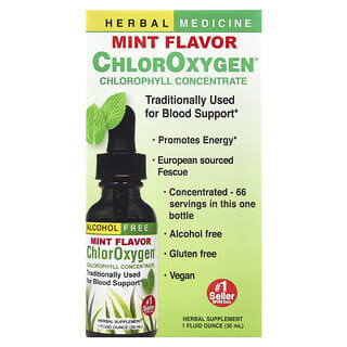 Herbs Etc., ChlorOxygen®, Chlorophyll Concentrate, Alcohol Free, Mint, 50 mg, 1 fl oz (30 ml)