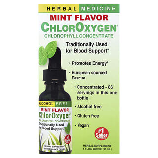 Herbs Etc., ChlorOxygen®, Concentré de chlorophylle, Sans alcool, Menthe, 30 ml