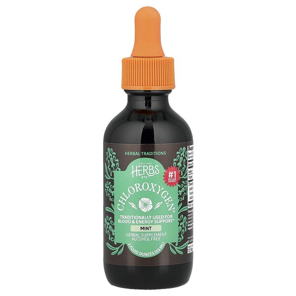 Herbs Etc., ChlorOxygen®, Alcohol Free, Mint, 2 fl oz (59 ml) — product photo 1