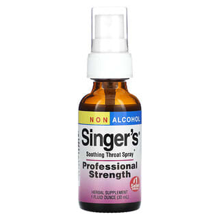 Herbs Etc., Singer, Spray Calmante para Garganta, Sem Álcool, 30 ml (1 fl oz)