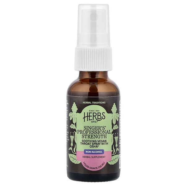Herbs Etc., Singer's®, 무알코올, 30ml(1fl oz)