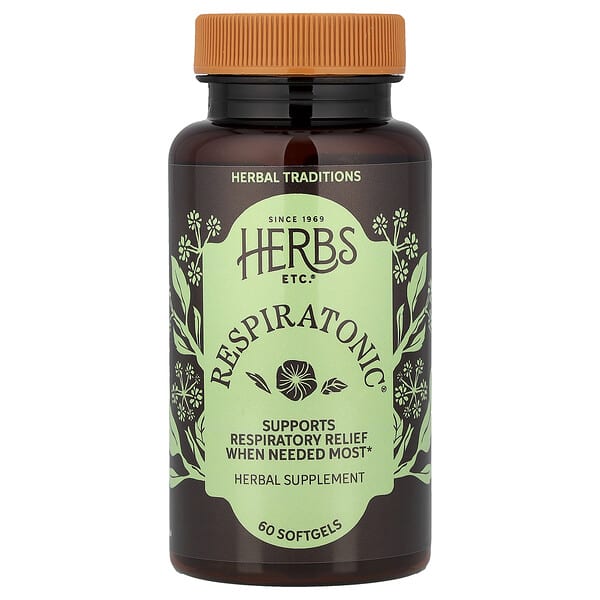 Herbs Etc. Respiratonic®, 60 Softgels (400 mg per Softgel)