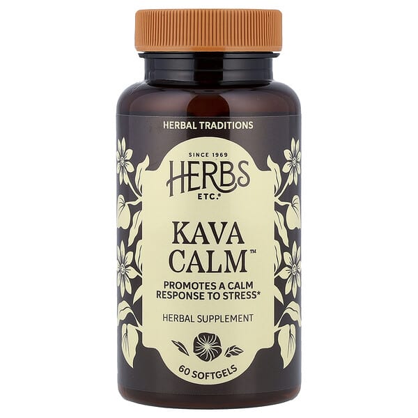 Herbs Etc., Kava Calm™, 60 Softgels — product photo 1