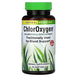 Herbs Etc., ChlorOxygen, 엽록소 농축물, 빠른 효과 소프트젤 60정