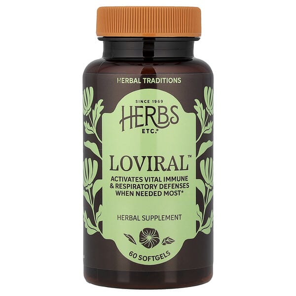 Herbs Etc. Loviral™, 60 Softgels