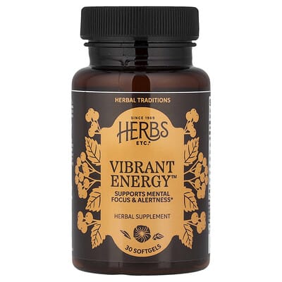 Herbs Etc., Vibrant Energy™, 30 Softgels