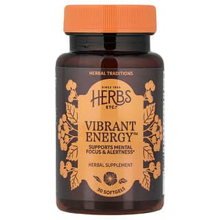 Herbs Etc., Vibrant Energy™, 30 cápsulas blandas