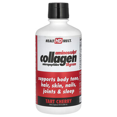 Health Direct, AminoSculpt® Collagen Micropeptides, Tart Cherry, 18 g, 30 fl oz (887 ml)