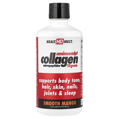Health Direct, Amino Sculpt® Collagen, Smooth Mango Flavor, 30 fl oz (887 ml)
