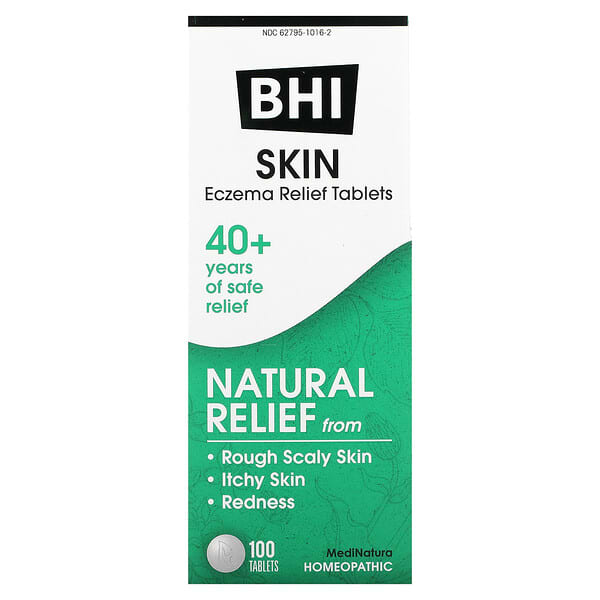 MediNatura, BHI, comprimidos para aliviar eczemas de piel, 100 comprimidos
