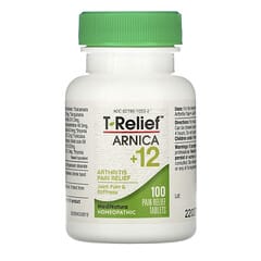 MediNatura, T-Relief, Arnica +12, Alivio del dolor de la artritis, 100 comprimidos