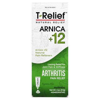 MediNatura, T-Relief, Арника +12, обезболивающий крем при артрите, 57 г (2 унции)