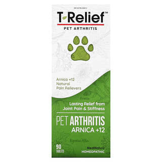 MediNatura, T-Relief, Arnica +12 pour l'arthrite pour animaux de compagnie, 90 comprimés