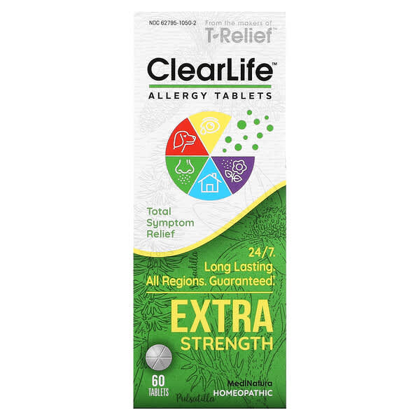 MediNatura, ClearLife Allergy Tablets, Extra Strength, 60 Tablets