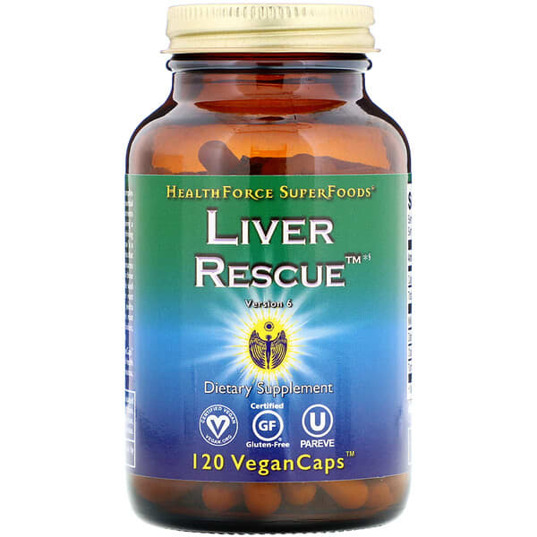 HealthForce Superfoods, Liver Rescue, Version 6, 120 Vegan Caps