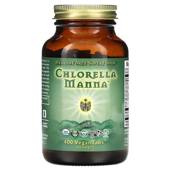 HealthForce Superfoods, Chlorella Manna（クロレラマナ）、VeganTabs（ヴィーガンタブレット）400粒