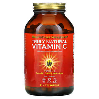 HealthForce Superfoods, По-настоящему натуральный витамин C, версия 3, 240 веганских капсул