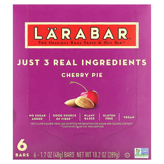 Larabar, Barrita, Pastel de cerezas`` 6 barritas, 48 g (1,7 oz) cada una