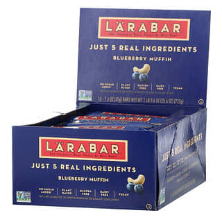 Larabar, The Original Fruit & Nut Food Bar（オリジナルフルーツ＆ナッツフードバー）、ブルーベリーマフィン、16本、各45g（1.6オンス）