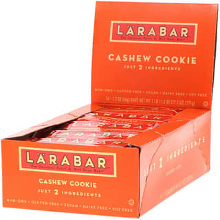 Larabar, The Original Fruit & Nut Food Bar, Galleta de castañas de cajú, 16 barras, 48 g (1,7 oz) cada una