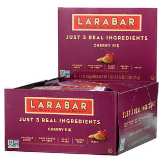 Larabar, The Original Fruit & Nut Food Bar, вишневый пирог, 16 батончиков, 48 г (1,7 унции)