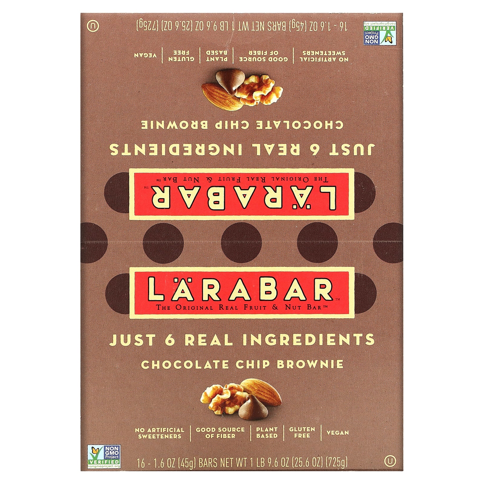 Larabar, The Original Fruit & Nut Food Bar, Chocolate Chip Brownie, 16
