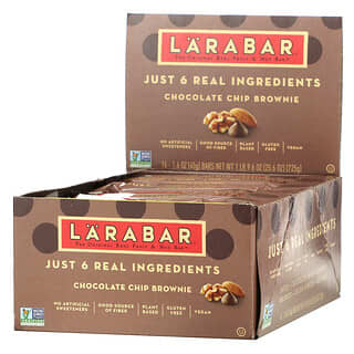 Larabar, オリジナルフルーツ＆ナッツフードバー、チョコレートチップブラウニー、16本、各45g（1.6オンス）
