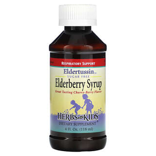 Herbs for Kids, Elderberry Syrup, Cherry-Berry, Sugar Free, 4 fl oz (118 ml)