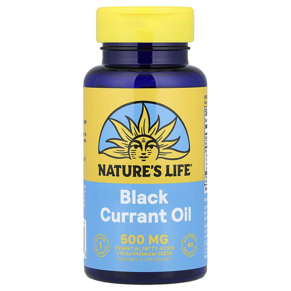 Nature's Life, Black Currant Oil, 500 mg, 90 Softgels — product photo 1
